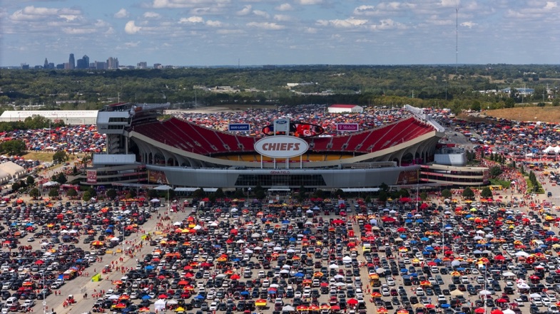 Tailgating outside of Arrowhead Stadium