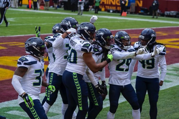 Seahawks celebrating