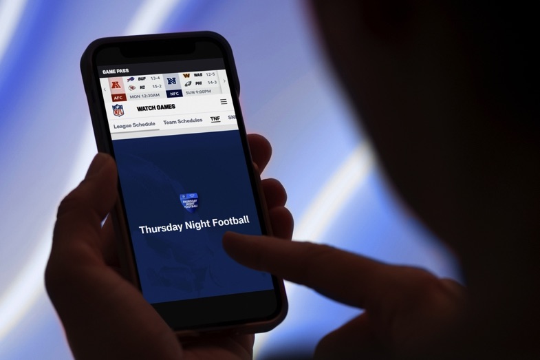 Thursday Night Football logo on mobile phone